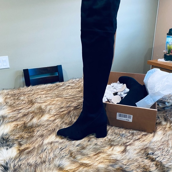 SAM EDELMAN VARONA BLACK STRETCH SUEDE - Picture 5 of 11